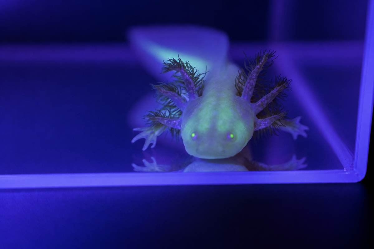 GFP Albino Axolotl