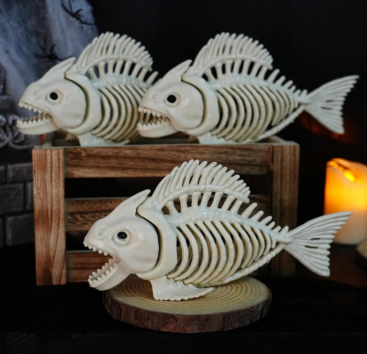 Spooky Hideaway Skeleton Fish