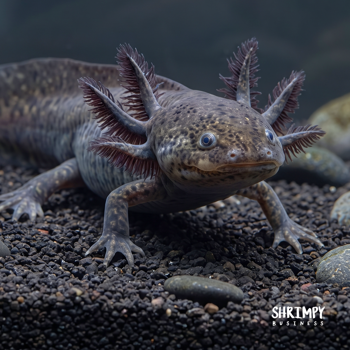 Black Melanoid Axolotl