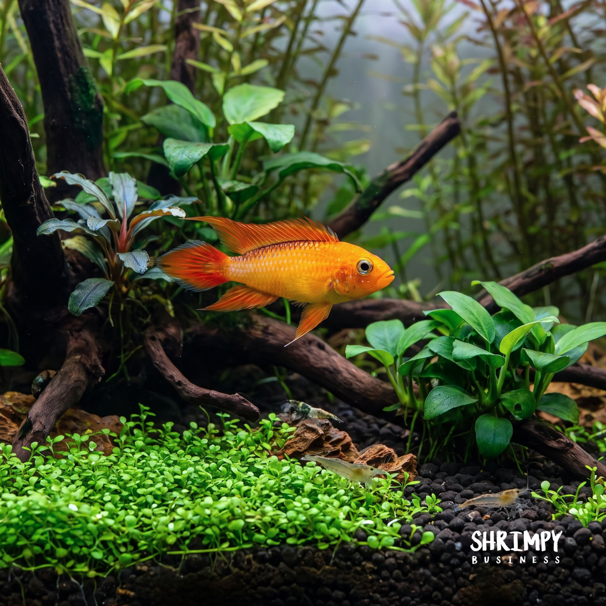 Fire RED Dwarf Cichlid (Apistogramma agassizii) - Tank Bred